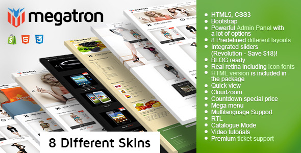 Megatron Shopify theme screenshot