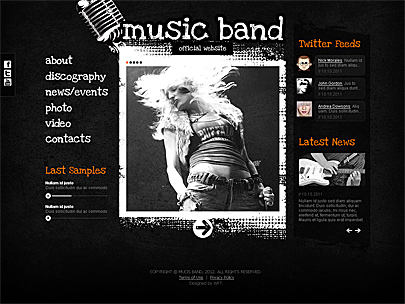 Music band joomla template's screenshot