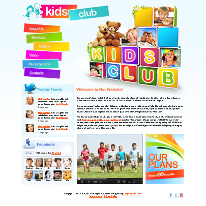 Kids Club Html5 template's screenshot