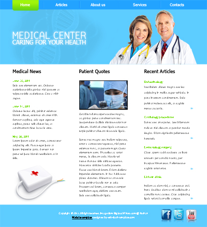 Medical center template's image