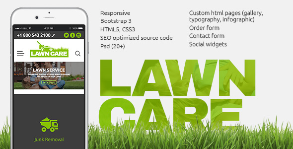 Lawn Services html5 website template image